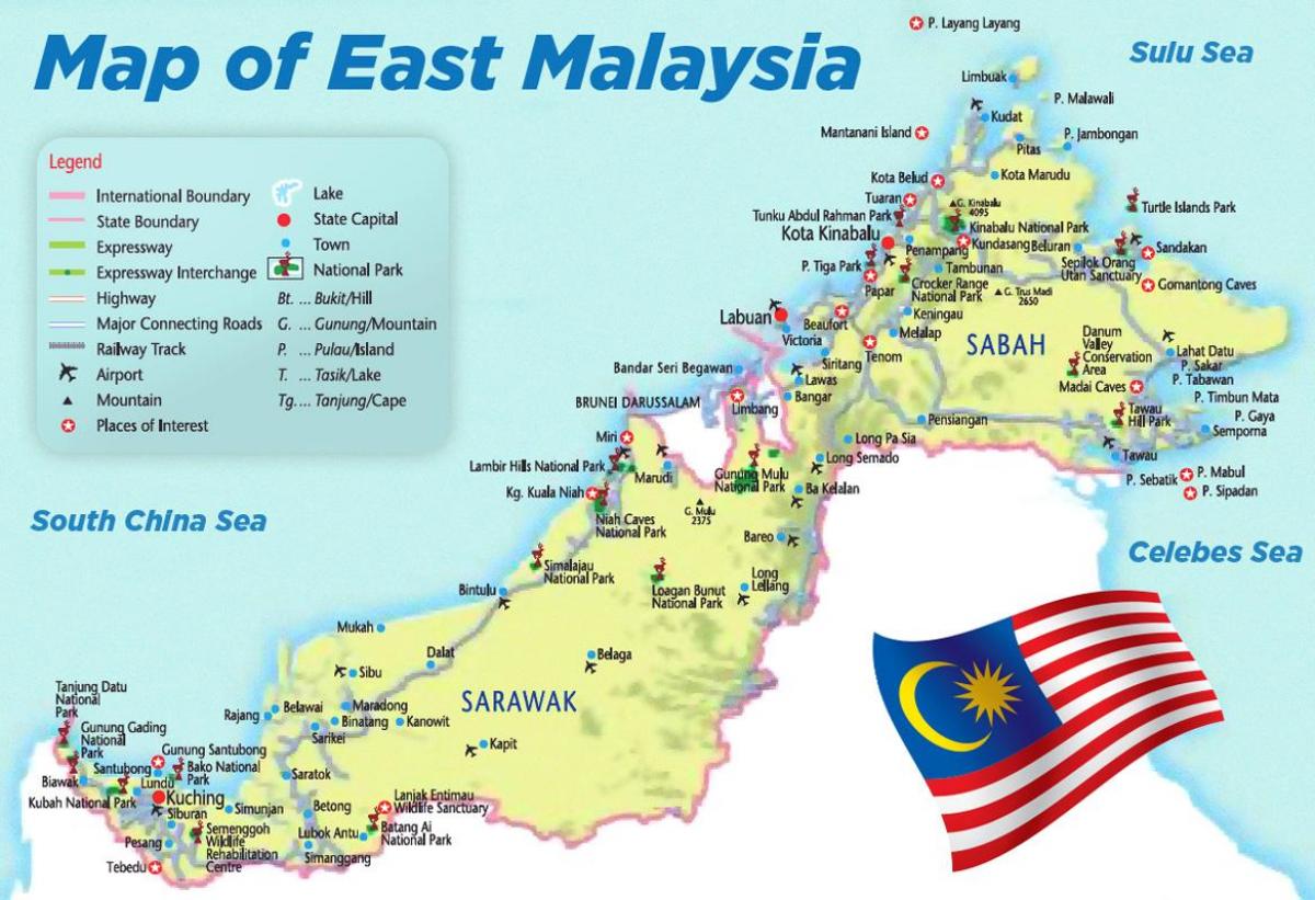 օդանավակայաններ Մալայզիայում քարտեզի վրա
