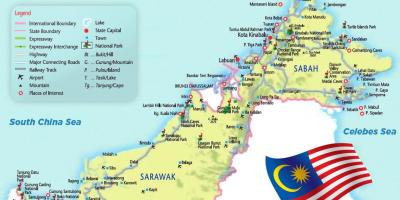 Օդանավակայաններ Մալայզիայում քարտեզի վրա