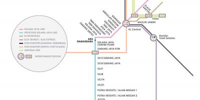 Ампанг զբոսայգի LRT կայանի քարտեզի վրա