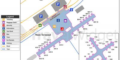 Հիմնական օդանավակայան Կուալա-Լումպուր, տերմինալ քարտեզ