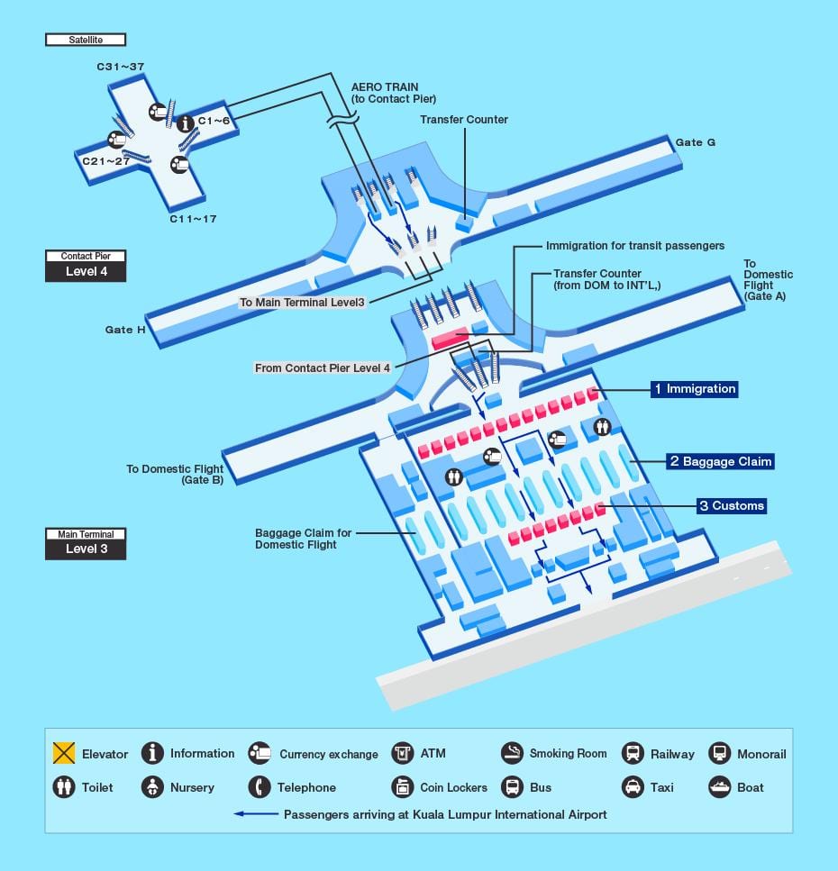 տերմինալ KLIA քարտեզի վրա